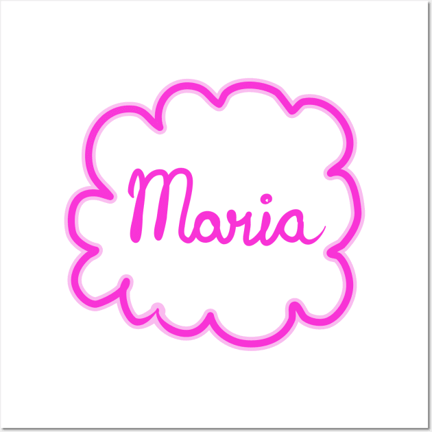 Maria. Female name. Wall Art by grafinya